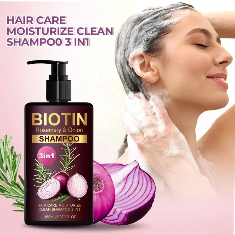 Hair Care Natural Ingredients - 150ml BIOTIN Rosemary & Onion Shampoo