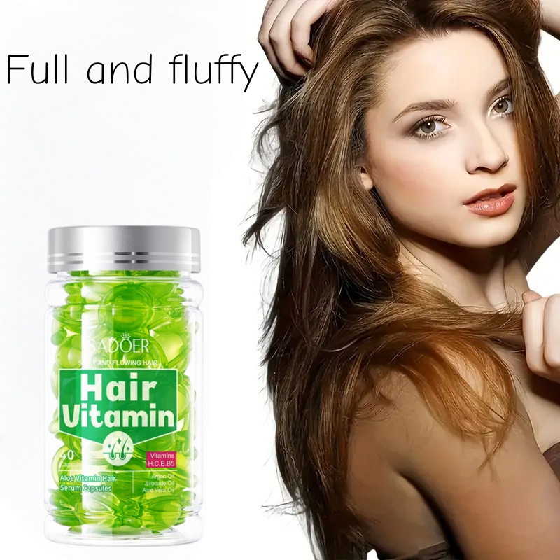 Hair Care With Aloe Vera - 40Pcs Aloe Vera Vitamin Hair Care