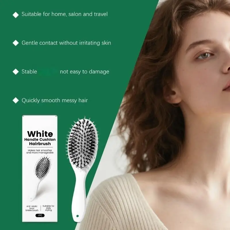 Hair Care Daily Routine - Boar Bristles And Nylon Brush Provides