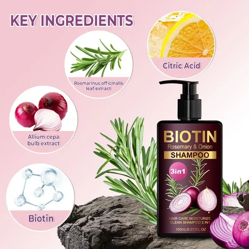 150ml BIOTIN Rosemary & Onion  - огляд і ціна Hair Care Natural Ingredients