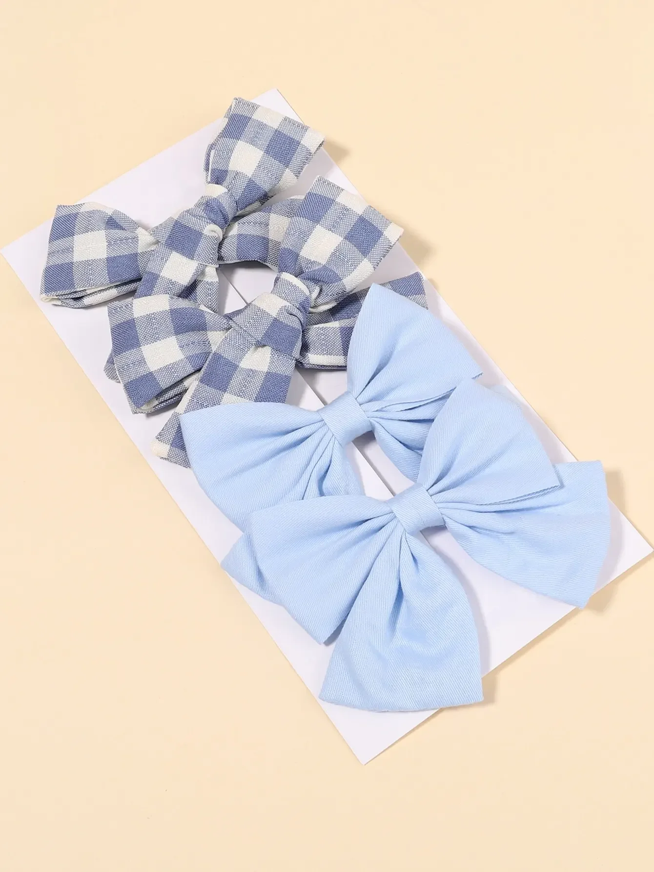 4Pcs/Set Cute Plaid Bow Hair C - огляд і ціна Hair Care Baby