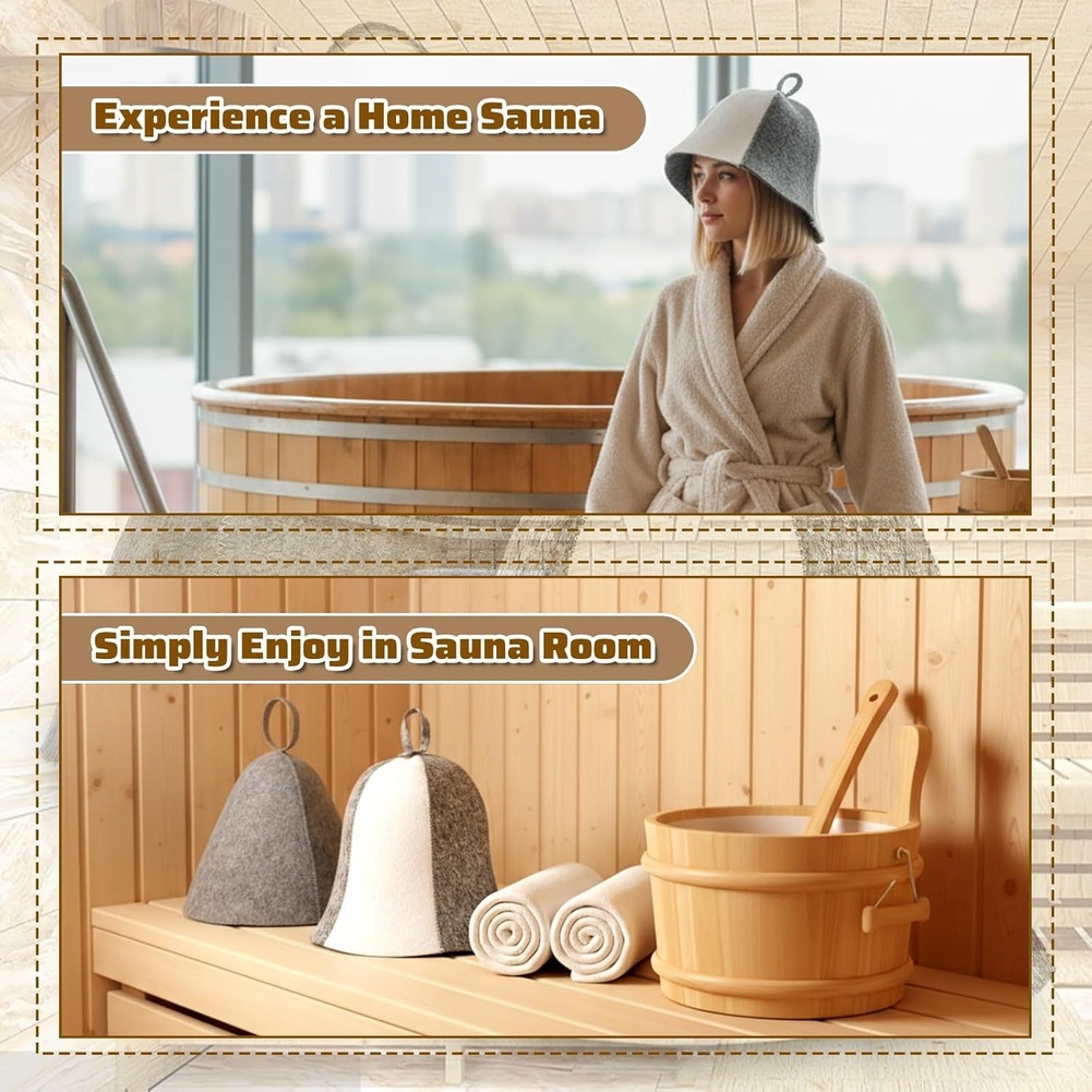 Home Sauna Gray Sauna Hat Saun - огляд і ціна Hair Care Daily Routine
