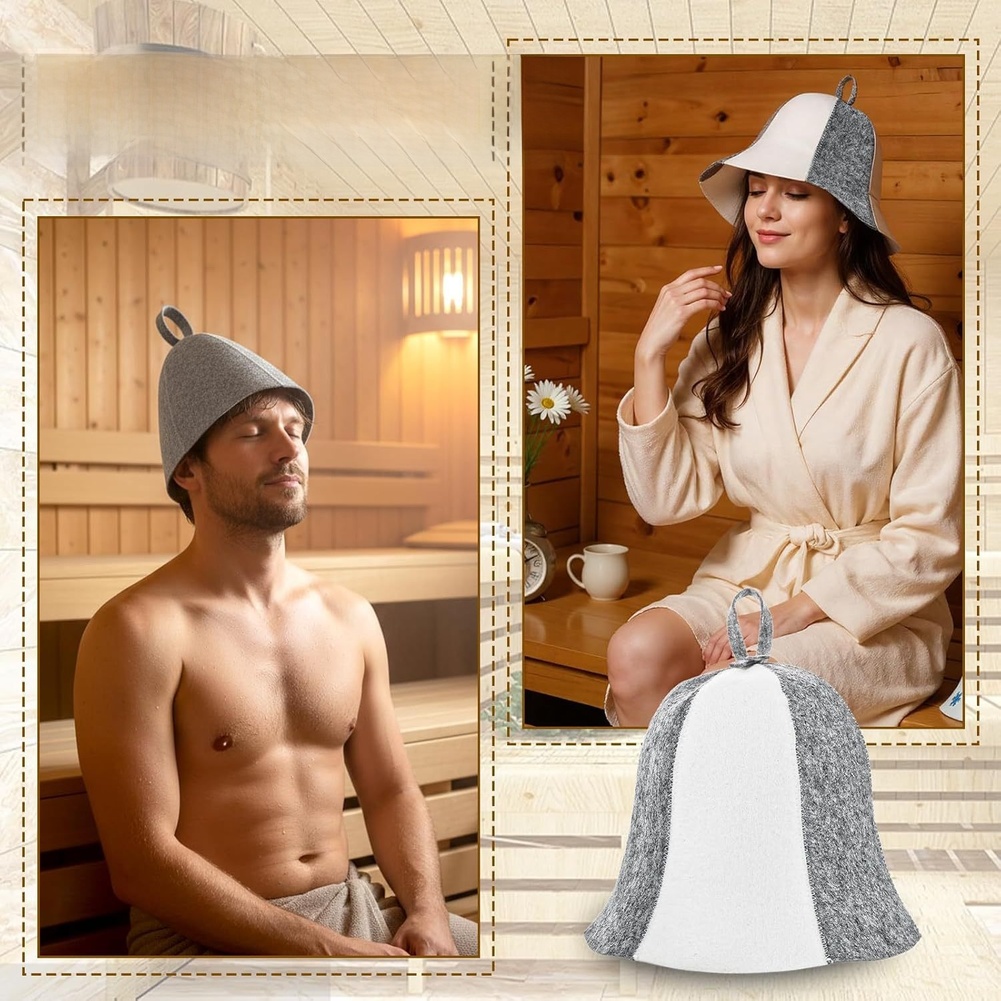 Home Sauna Gray Sauna Hat Saun - огляд і ціна Hair Care Daily Routine