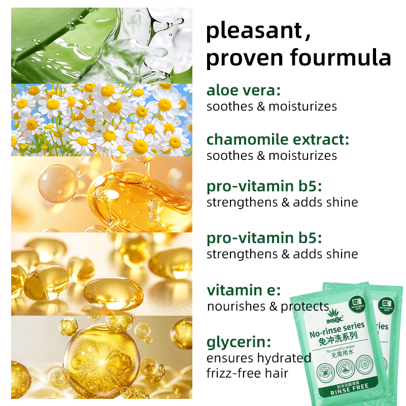 Disposable Waterless Shampoo C - огляд і ціна Hair Care With Aloe Vera