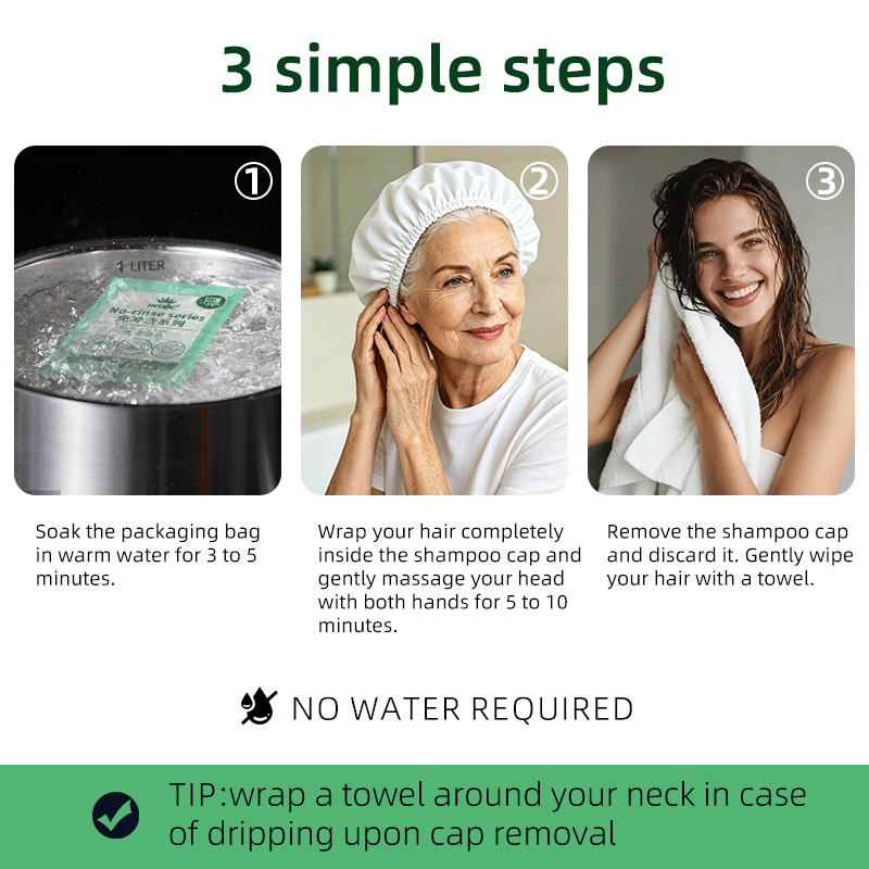 Disposable Waterless Shampoo C - огляд і ціна Hair Care With Aloe Vera